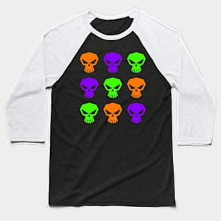 Spooky Skulls Baseball T-Shirt